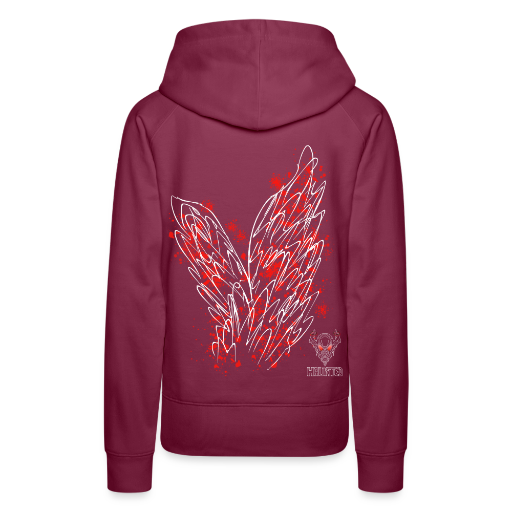 Women Hoodie Red Wings - Bordeaux