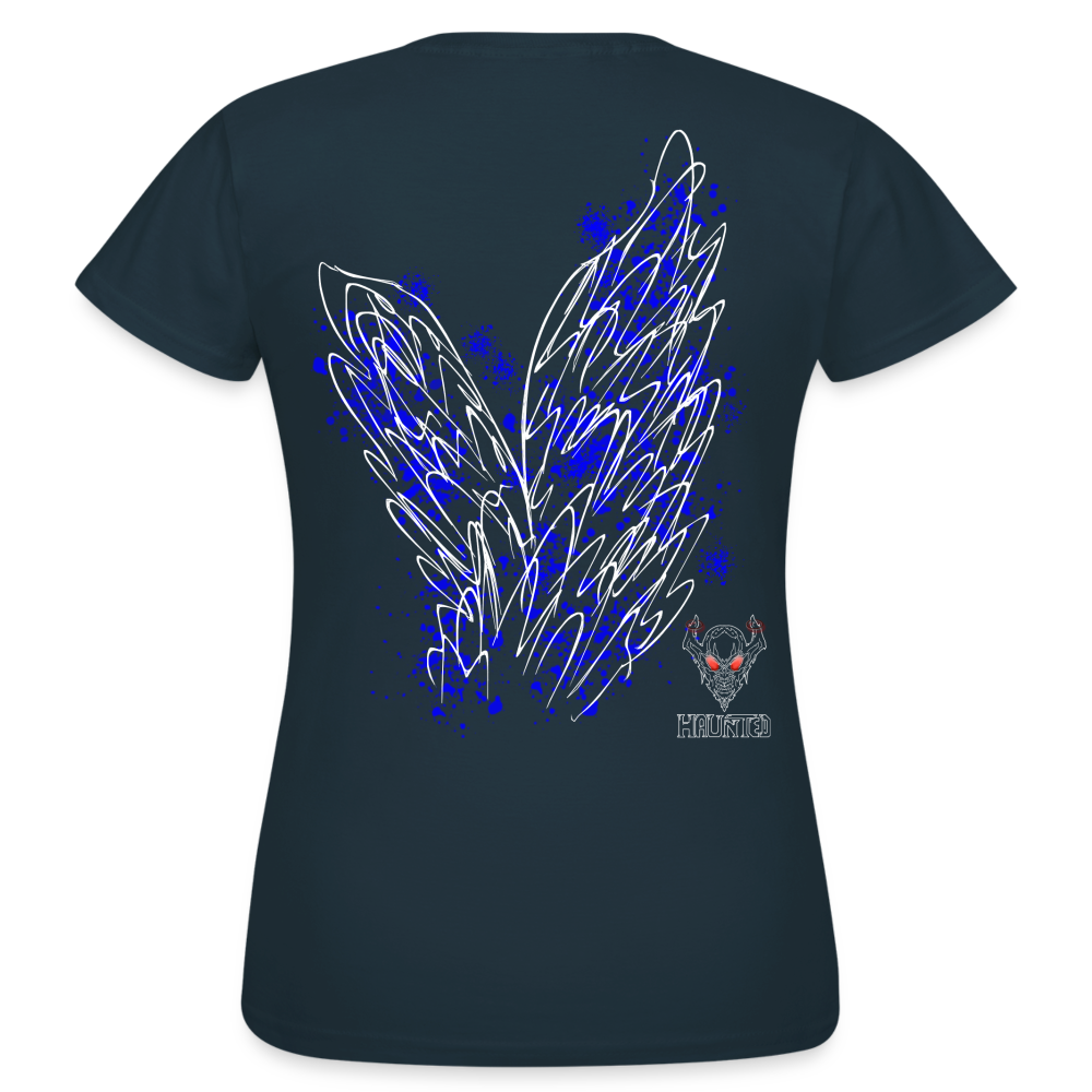 Women T-Shirt Blue Wings - Navy