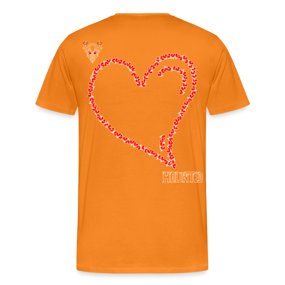 Man T-Shirt Hearts Light - Orange