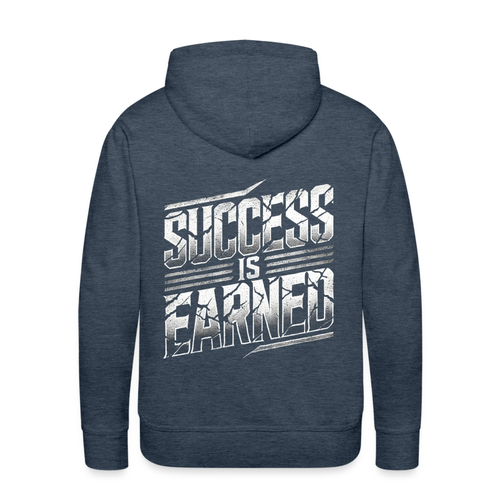 Men Hoodie Success is Earned - Jeansblau
