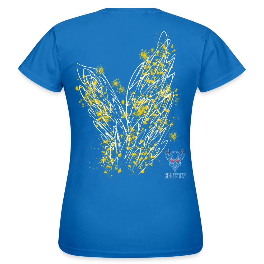 Women T-Shirt Yellow Wings - Royalblau