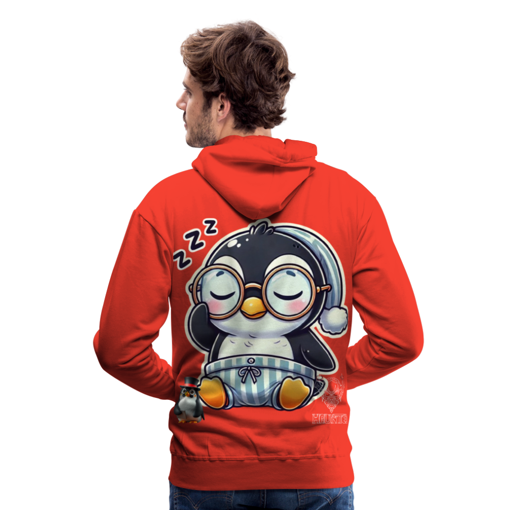 Men Hoodie Sleepy KasPenguin - Rot