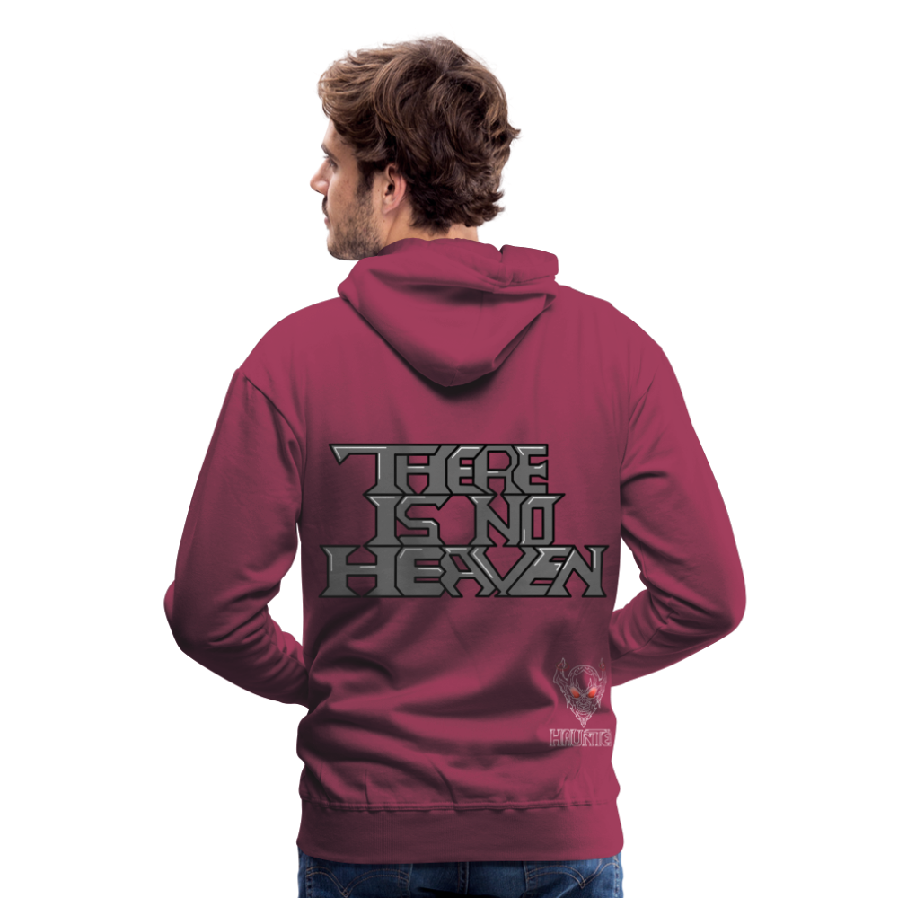 Men Hoodie There Is No Heaven Text - Bordeaux