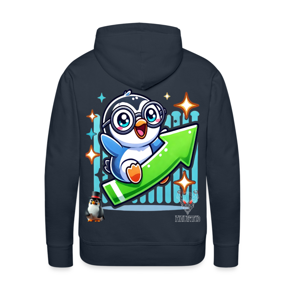 Men Hoodie KasPenguin Riding the Trend - Navy