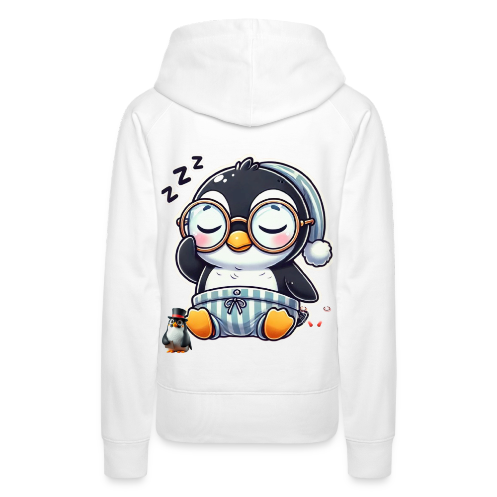 Women Hoodie Sleepy KasPenguin - Weiß