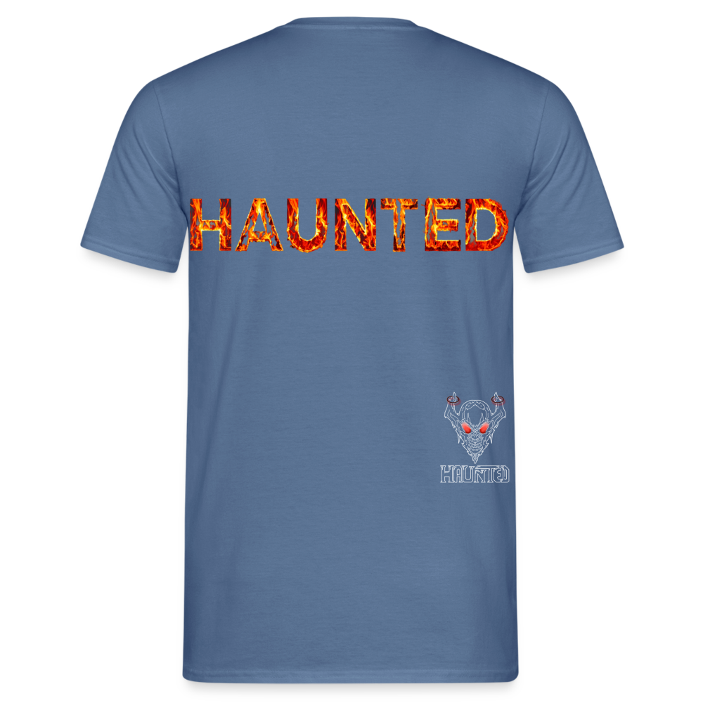 Men T-Shirt Blazing Ember Fury - Taubenblau