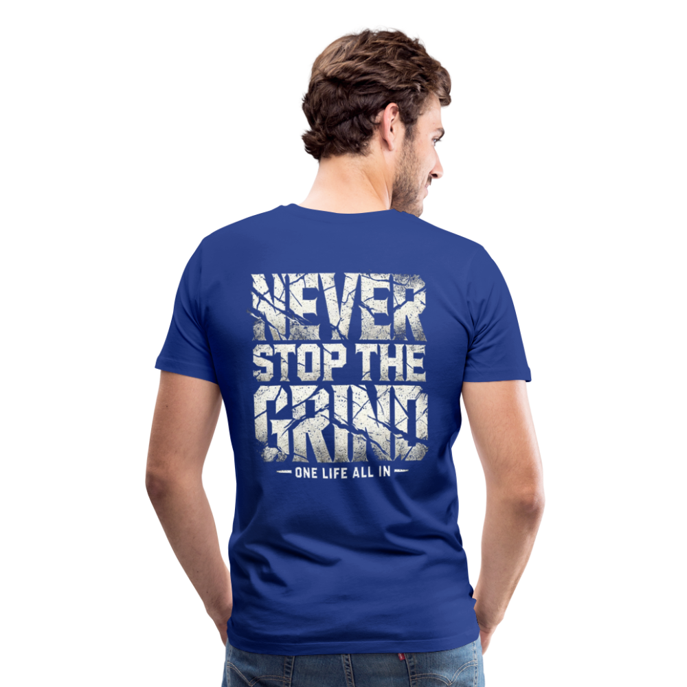 Men T-Shirt Never Stop The Grind - Königsblau