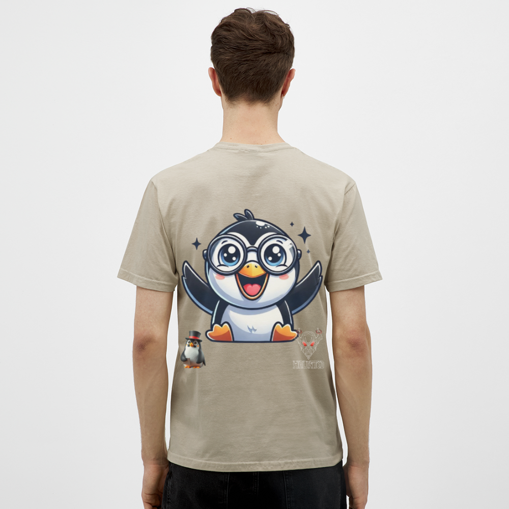 Men T-Shirt KasPenguin Happy - Sandbeige