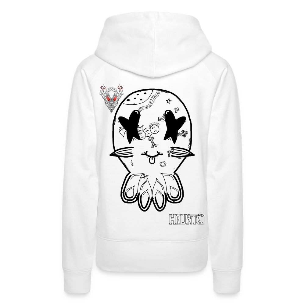 Woman Hoodie Ghost Doodle Dark - Weiß