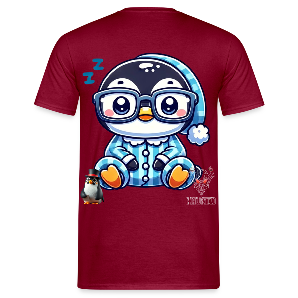 Men T-Shirt KasPenguin in Pyjama - Ziegelrot