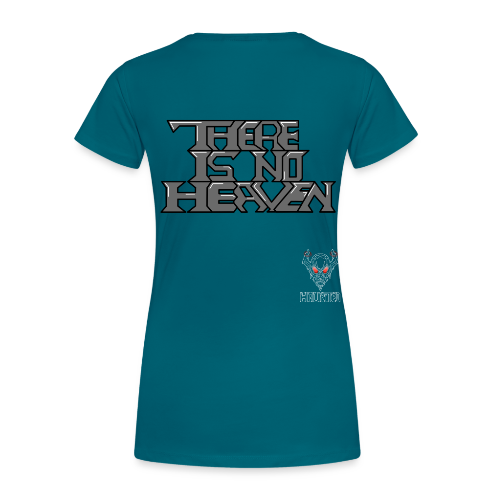 Woman T-Shirt There Is No Heaven Text - Divablau