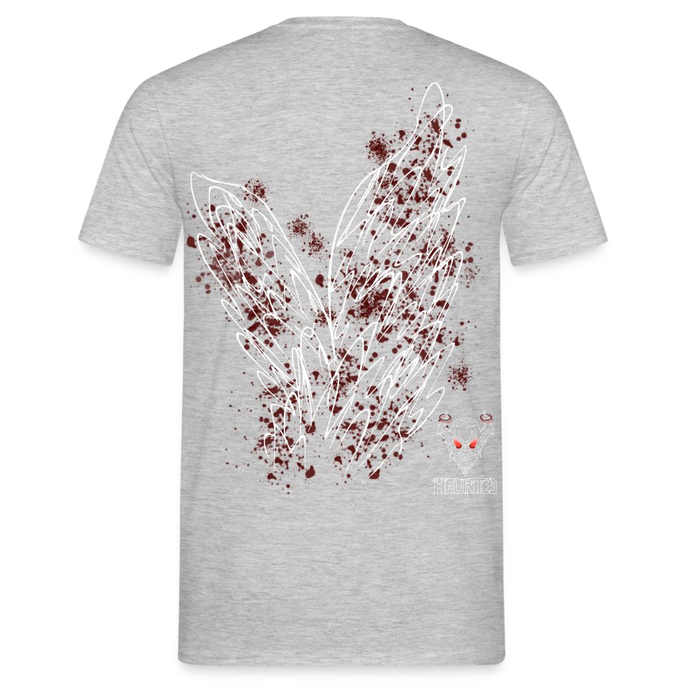 Men T-Shirt Dark Red Wings - Grau meliert