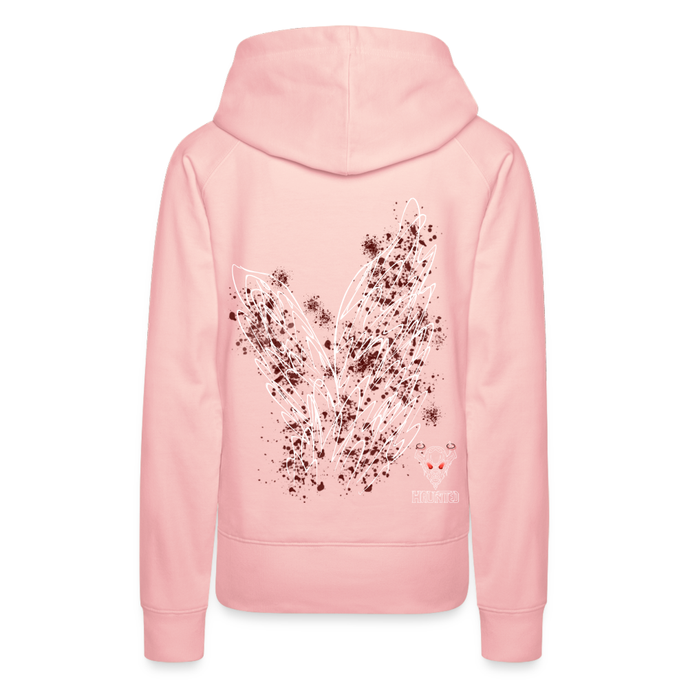 Women Hoodie Dark Red Wings - Kristallrosa