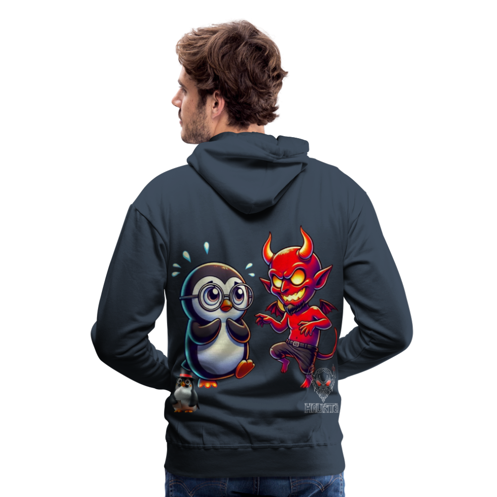 Men Hoodie Dancing with Devil - Navy