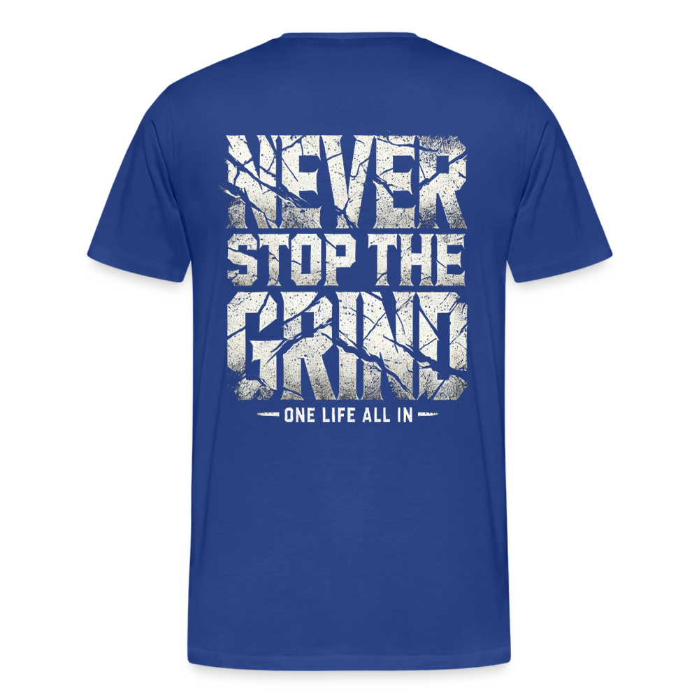Men T-Shirt Never Stop The Grind - Königsblau