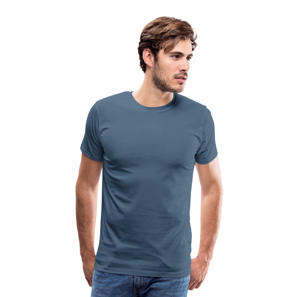 Man T-Shirt Rose on Green 3 - Blaugrau