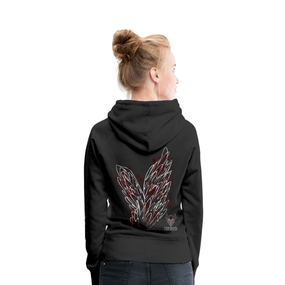 Women Hoodie Dark Red Wings - Schwarz