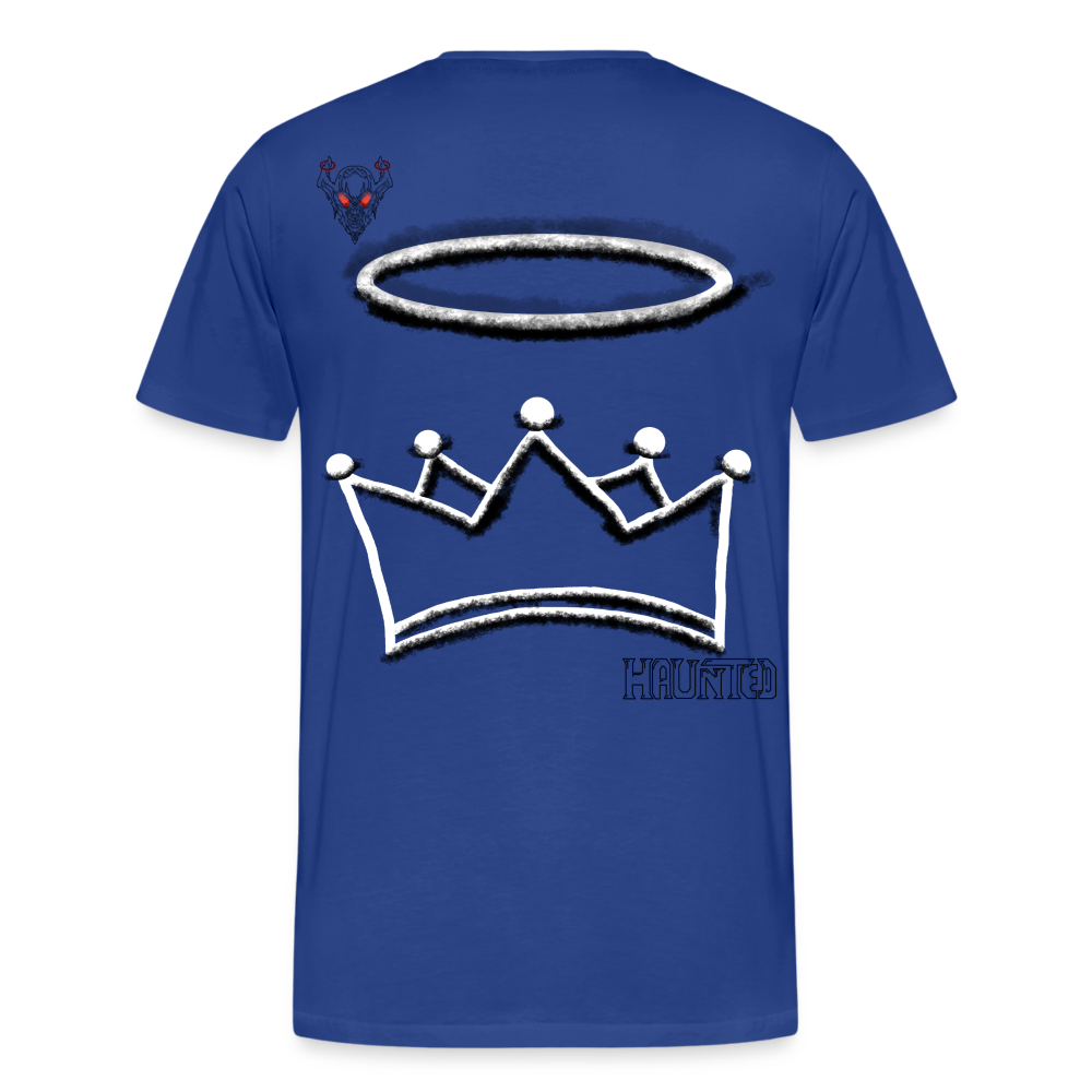 Man T-Shirt Crown and Ring Dark - Königsblau