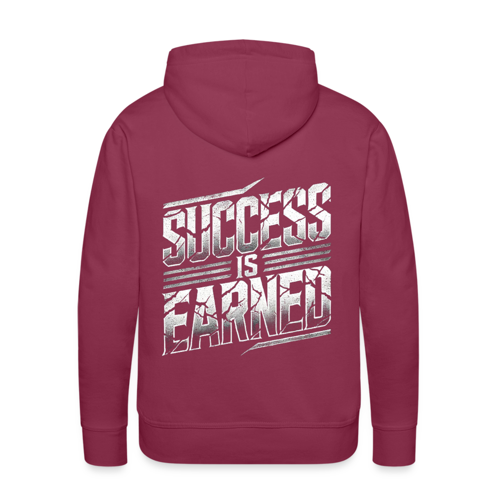 Men Hoodie Success is Earned - Bordeaux