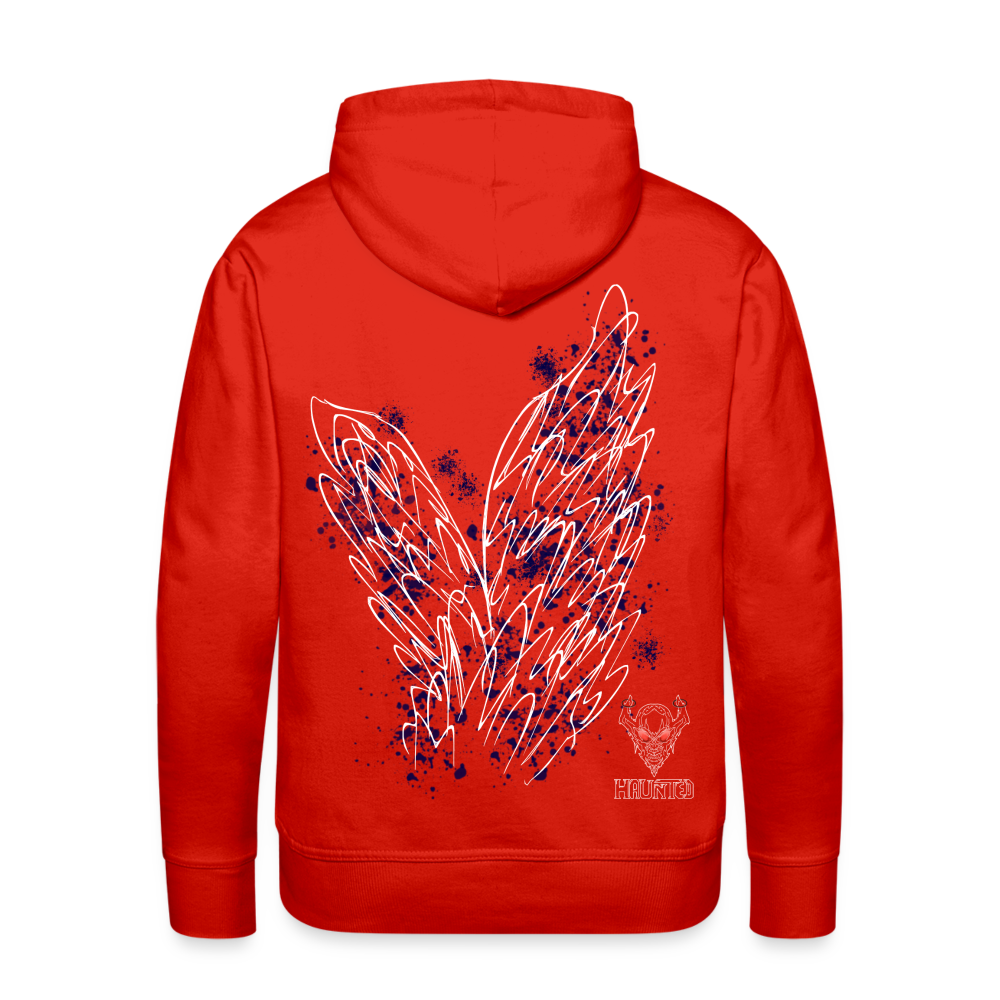 Men Hoodie Dark Blue Wings - Rot
