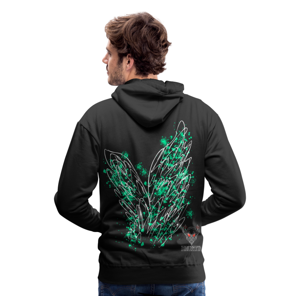 Men Hoodie Turquoise Wings - Schwarz