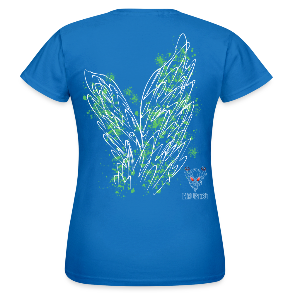 Women T-Shirt Light Green Wings - Royalblau