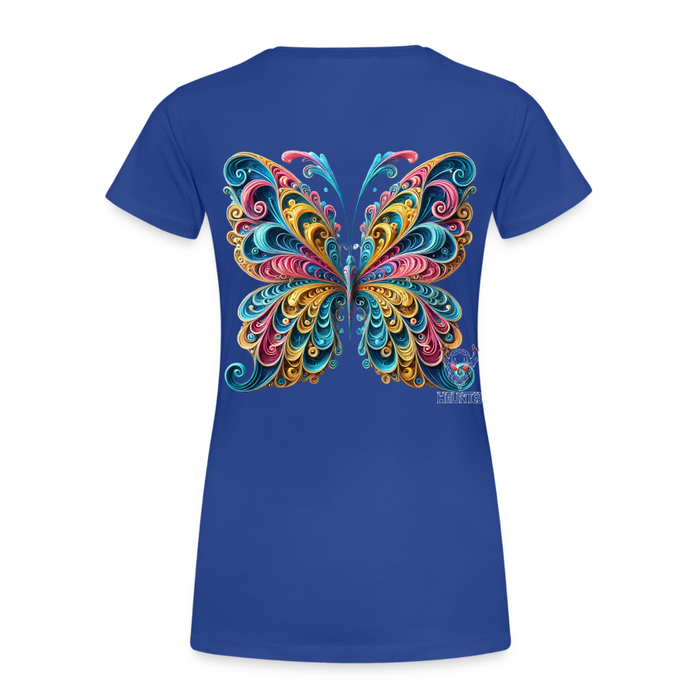 Woman T-Shirt Whimsical Butterfly Harmony - Königsblau