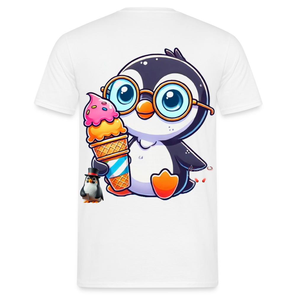 Men T-Shirt KasPenguin with Ice - Weiß