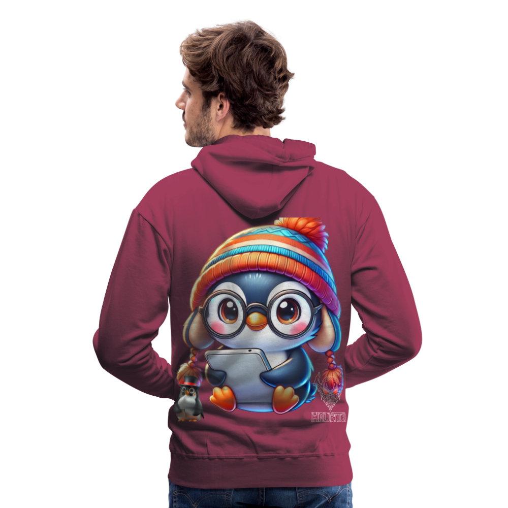 Men Hoodie KasPenguin with Pad - Bordeaux