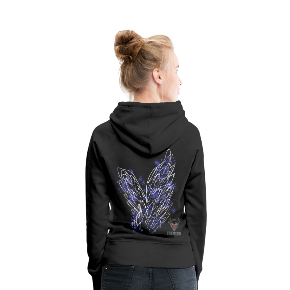 Women Hoodie Light Blue Wings - Schwarz