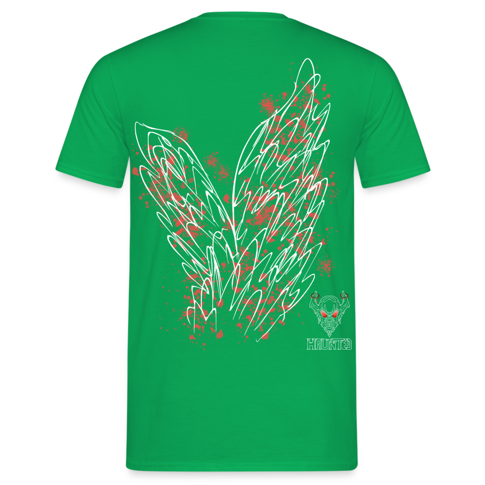 Men T-Shirt Light Red Wings - Kelly Green