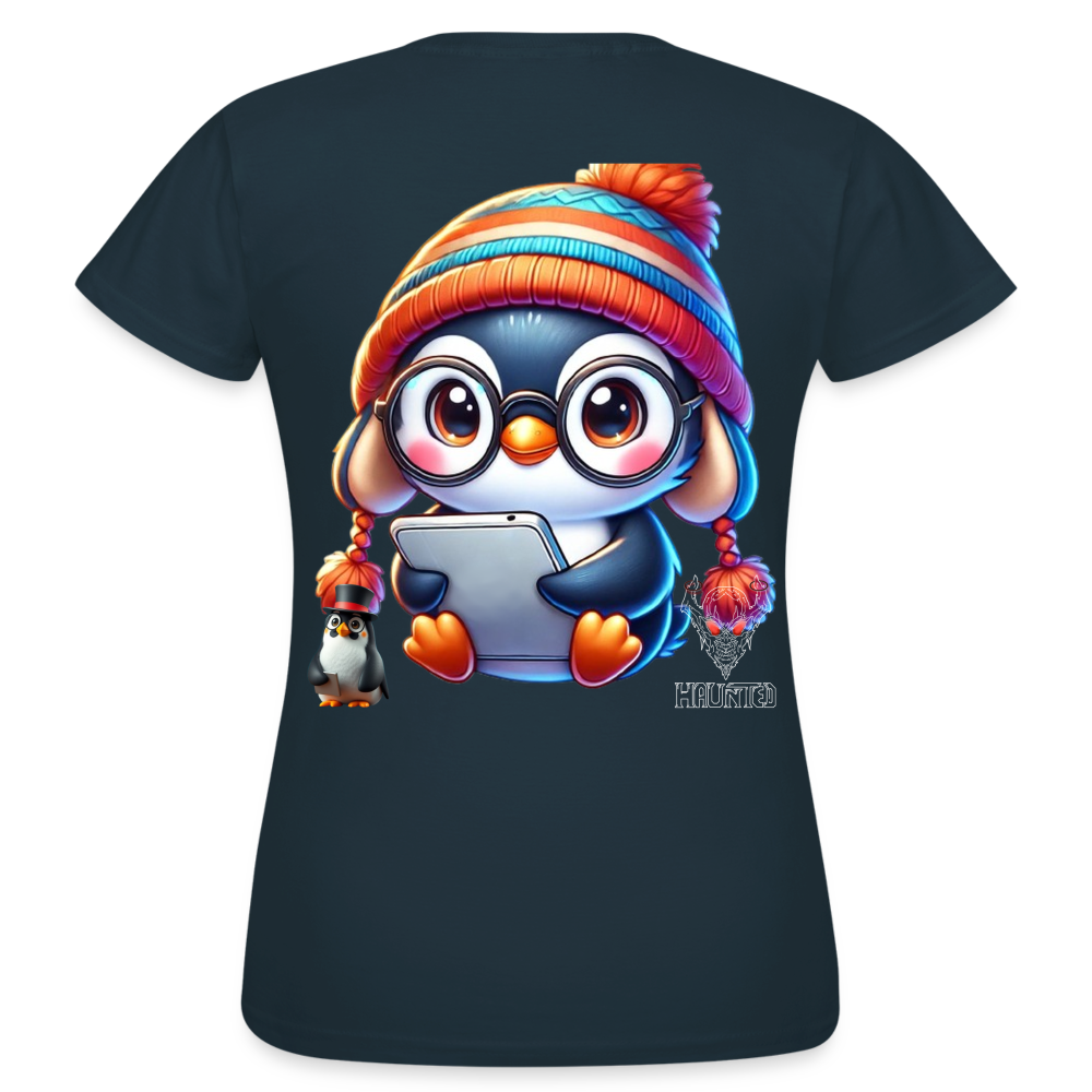 Women T-Shirt KasPenguin with Pad - Navy