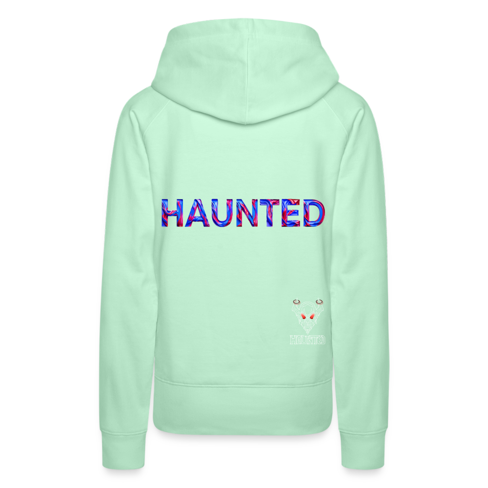 Women Hoodie Cosmic Flame Surge - helles Mintgrün