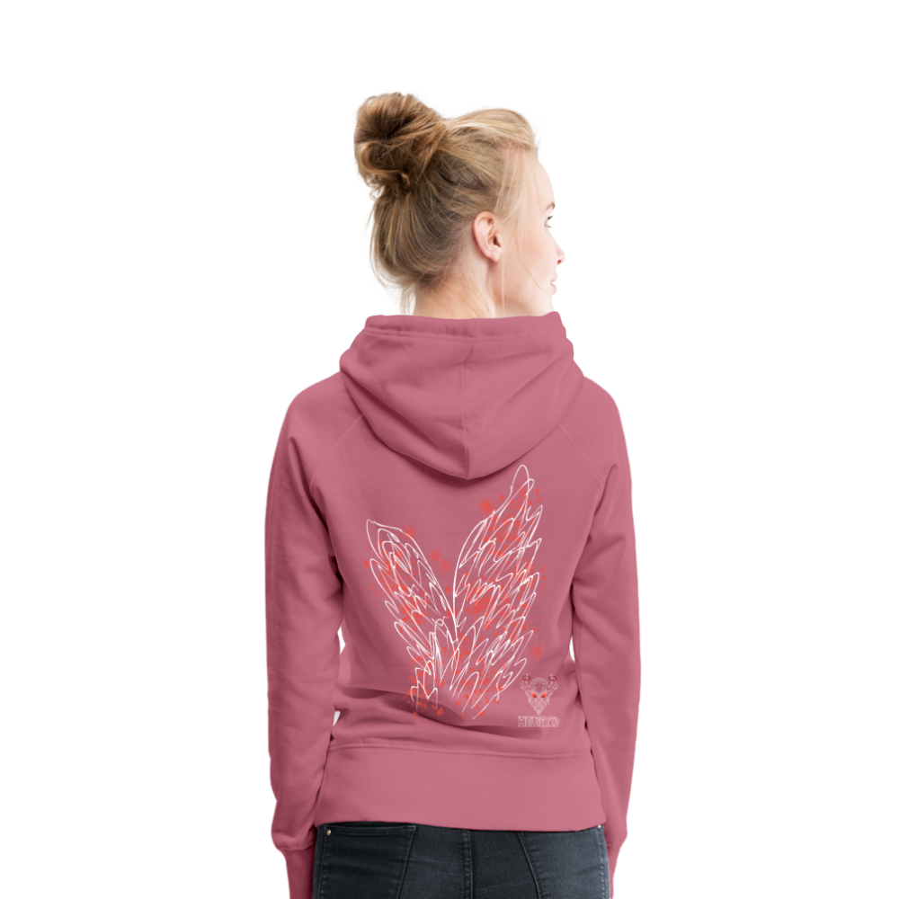 Women Hoodie Light Red Wings - Malve