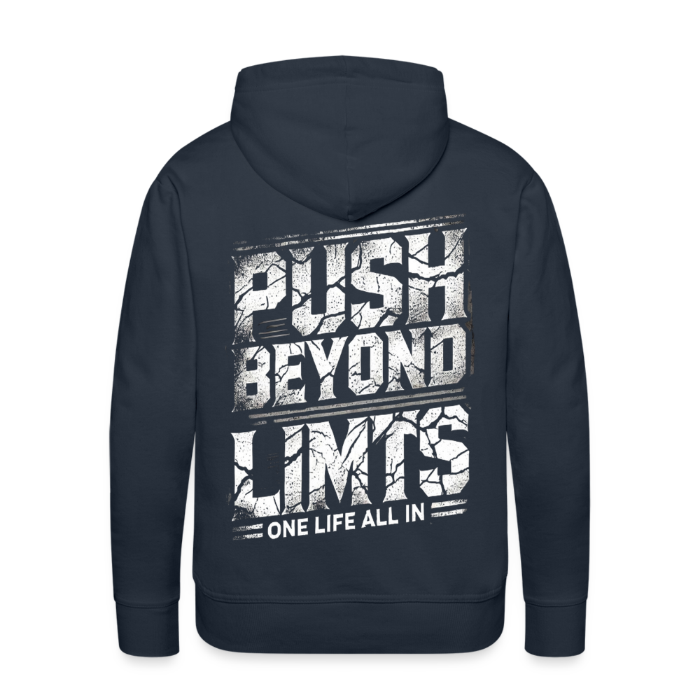 Men Hoodie Push Beyond Limits - Navy