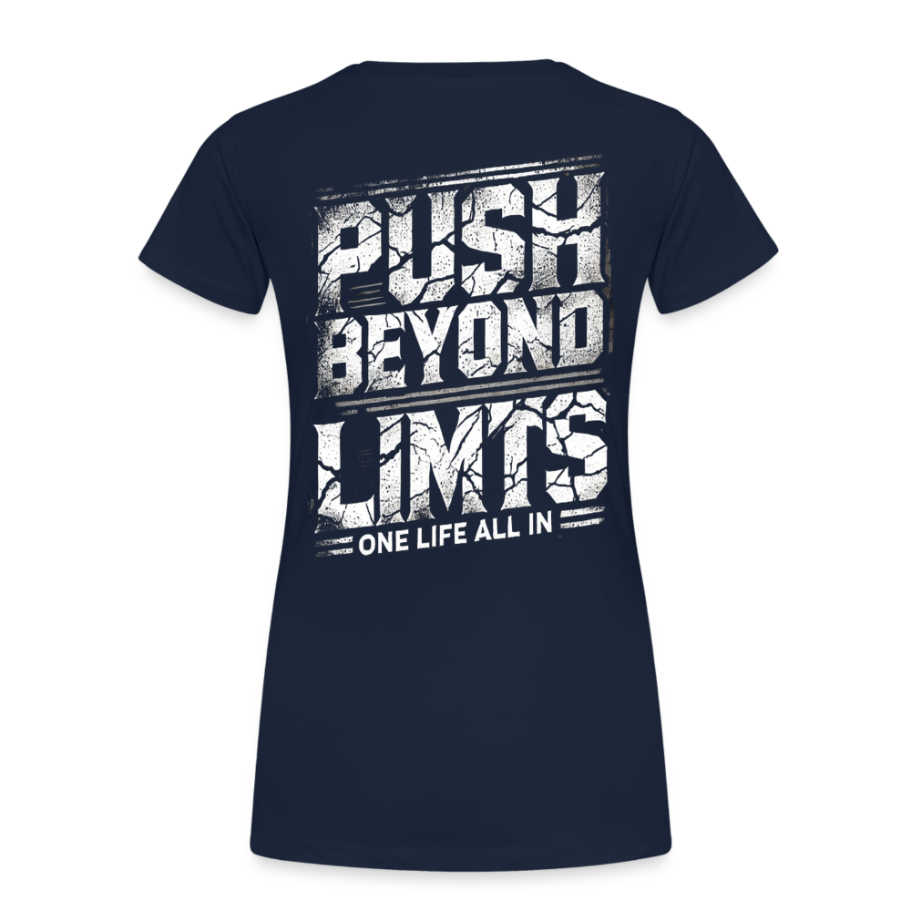 Women T-Shirt Push Beyond Limits - Navy