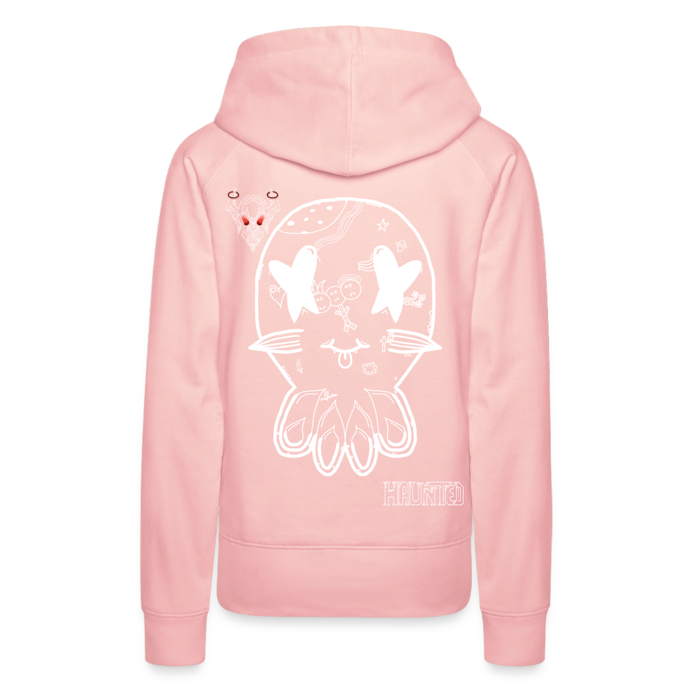 Woman Hoodie Ghost Doodle Light - Kristallrosa