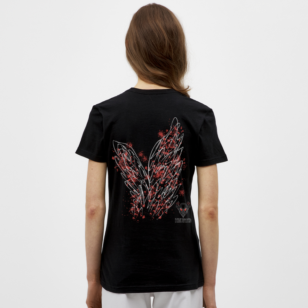 Women T-Shirt Light Red Wings - Schwarz