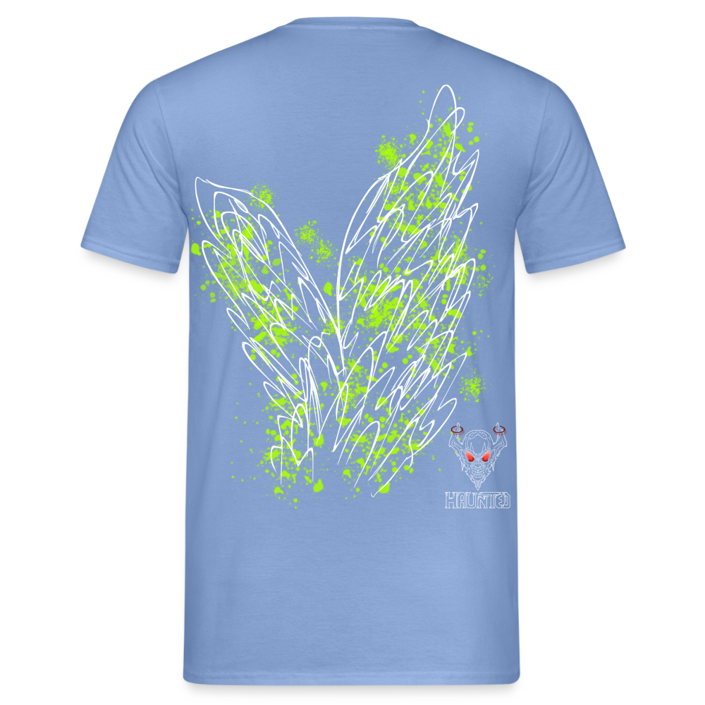 Men T-Shirt Poison Green Wings - carolina blue