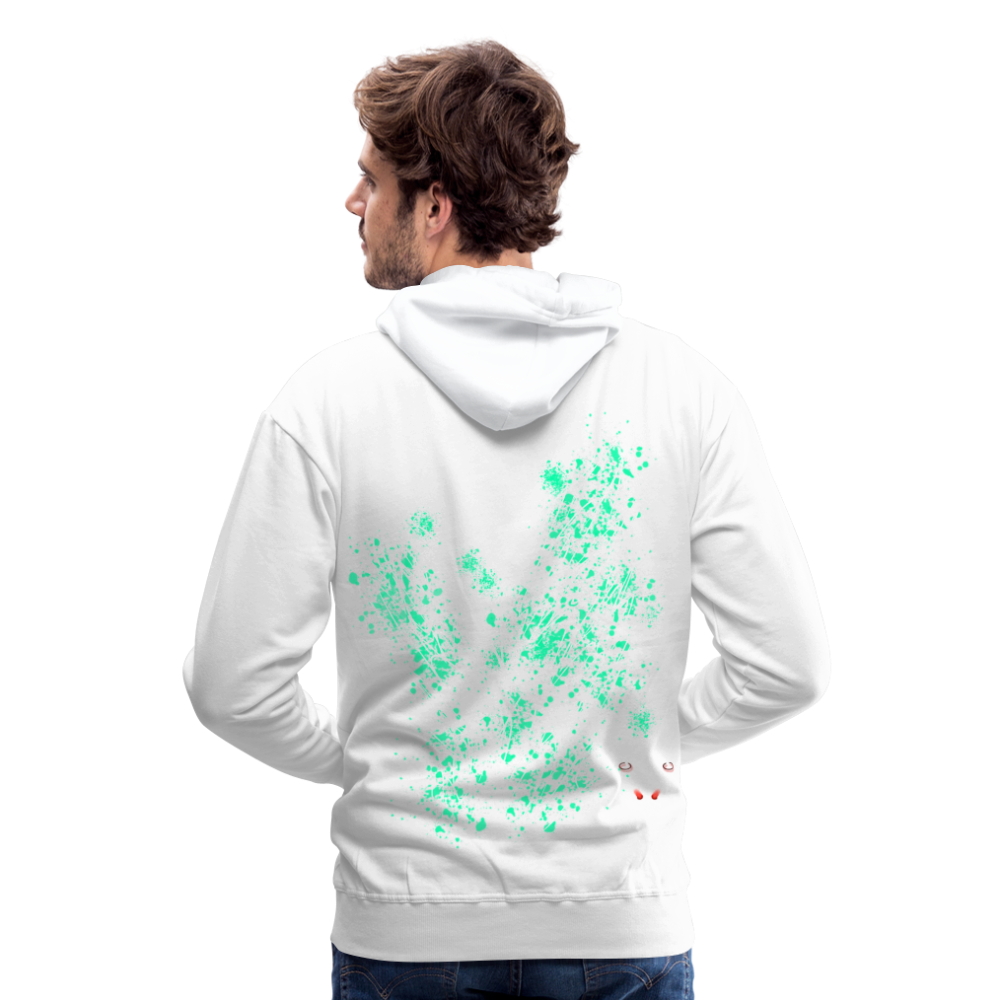 Men Hoodie Turquoise Wings - Weiß