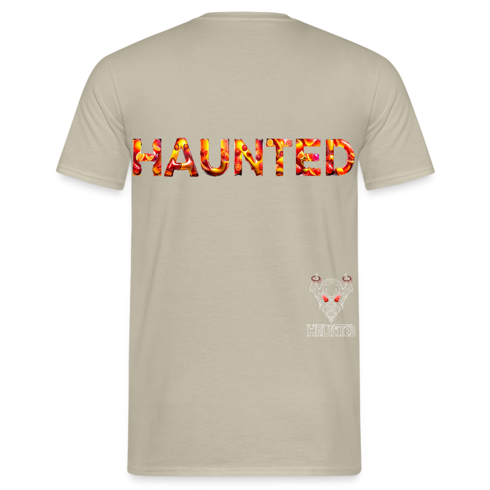 Men T-Shirt Citrus Sunset Splash - Sandbeige