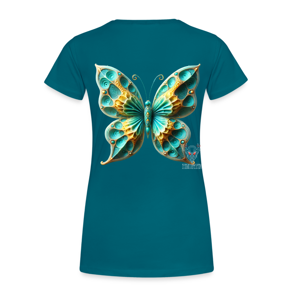 Woman T-Shirt Aqua Wing Symphony - Divablau