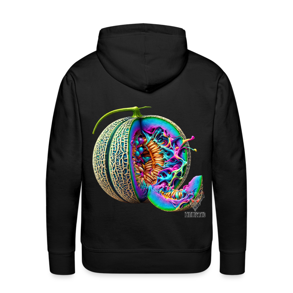 Men Hoodie Neon Melon Art - Schwarz
