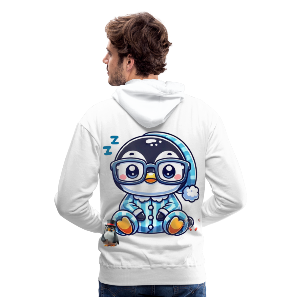 Men Hoodie KasPenguin in Pyjama - Weiß