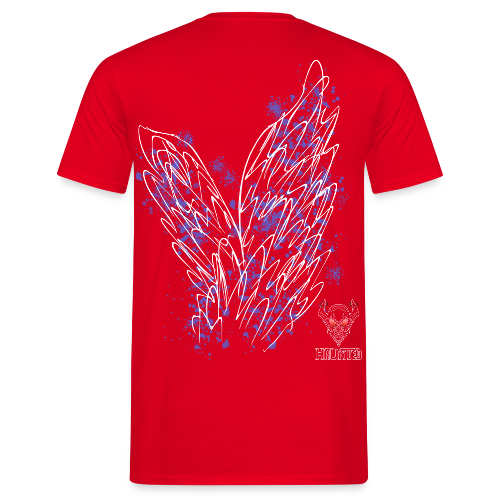 Men T-Shirt Light Blue Wings - Rot