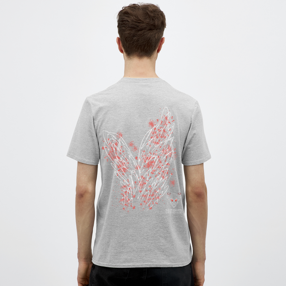 Men T-Shirt Light Red Wings - Grau meliert