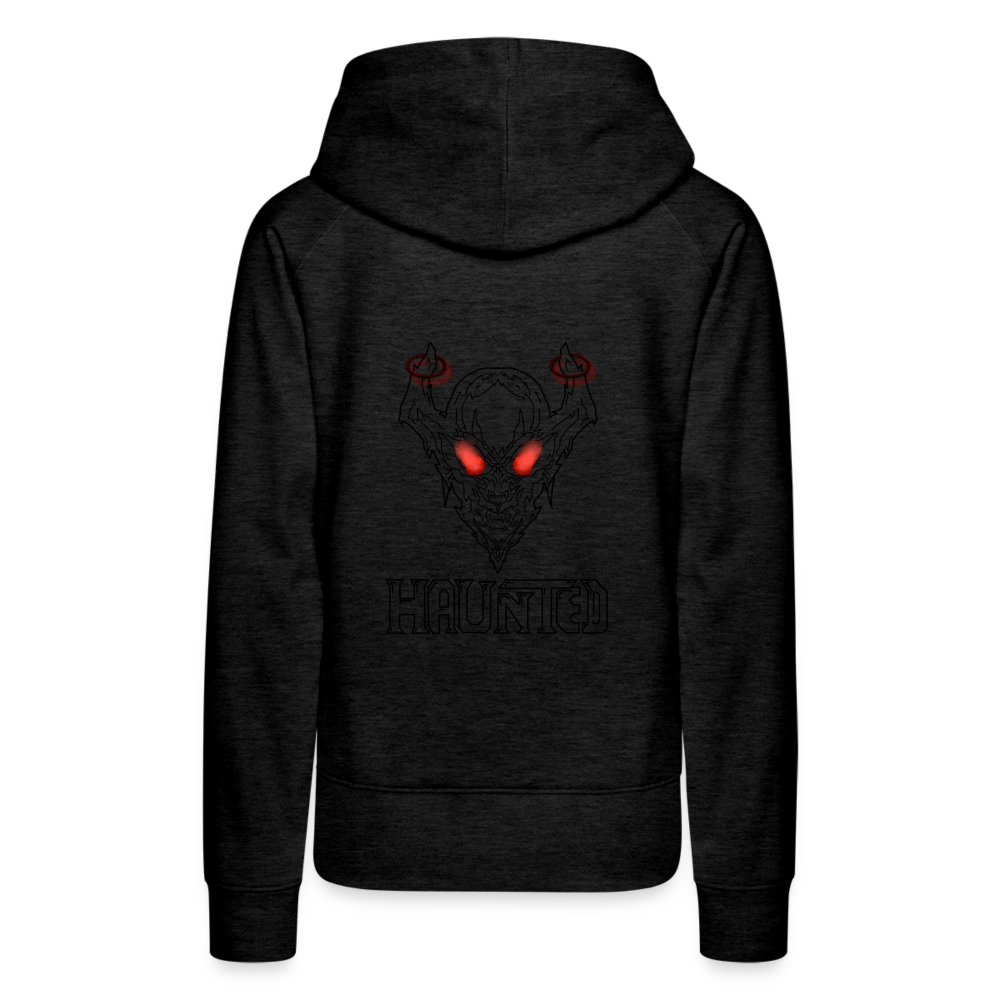 Women Hoodie Deamon White - Anthrazit