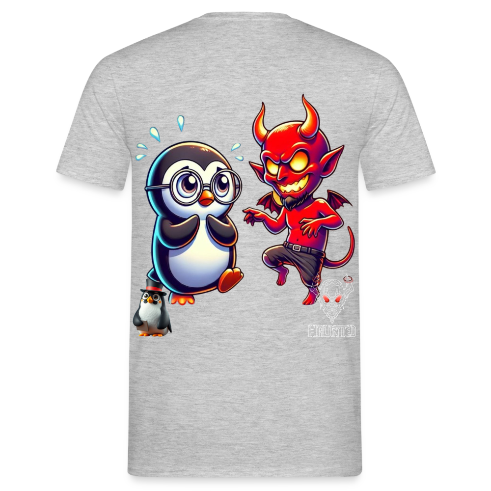 Men T-Shirt Dancing with Devil - Grau meliert