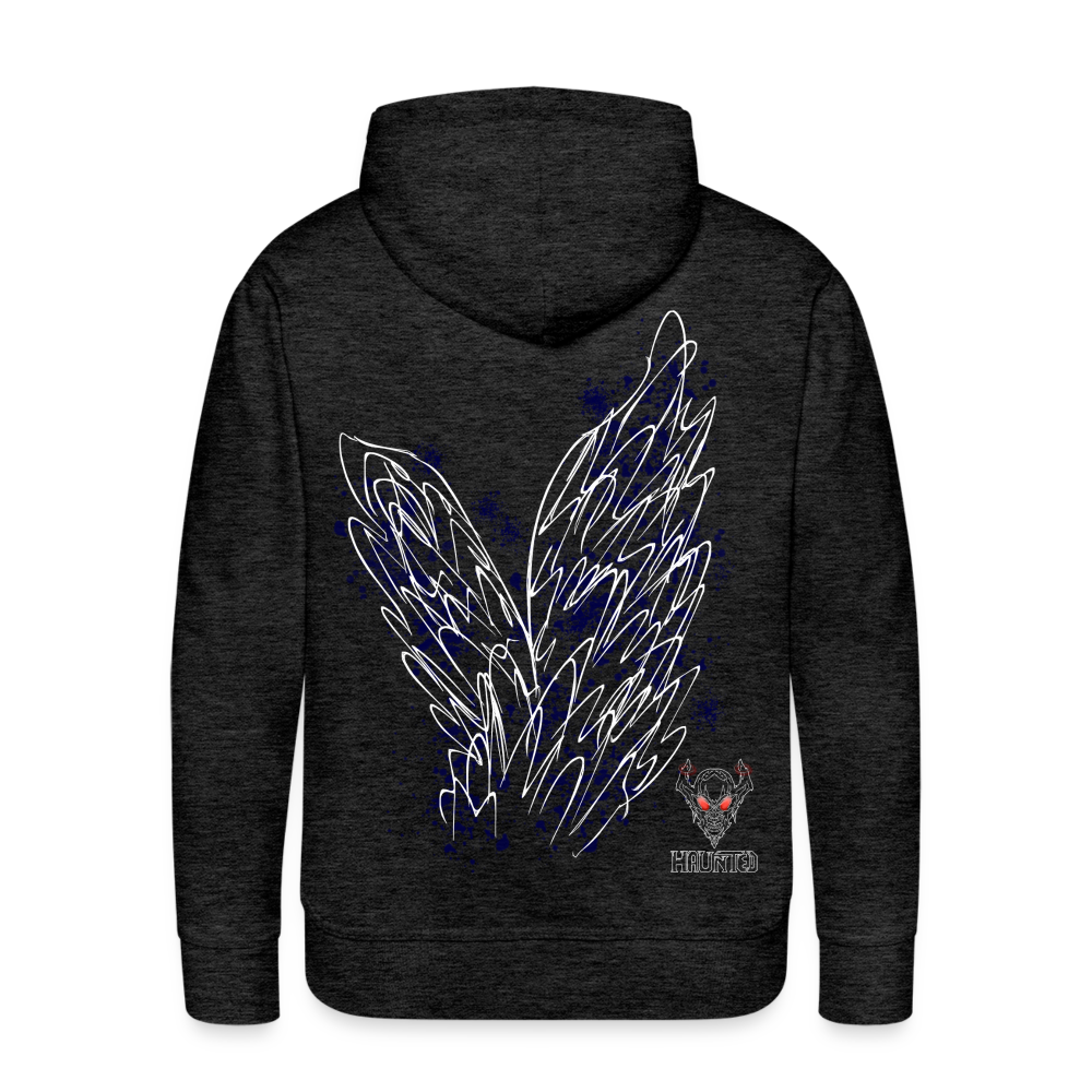 Men Hoodie Dark Blue Wings - Anthrazit