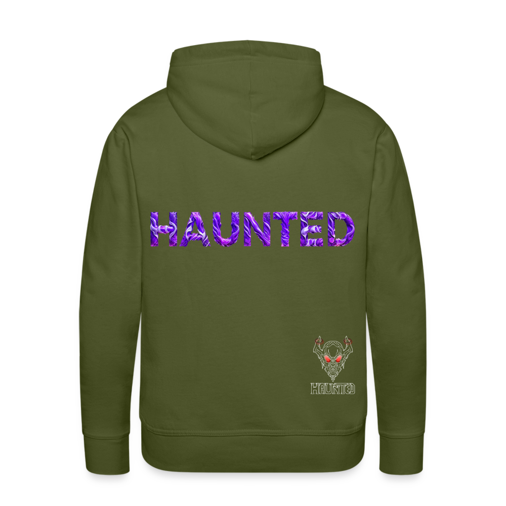 Men Hoodie Violet Whispers Essence - Olivgrün